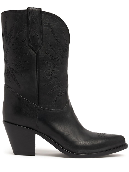 Golden Goose: Botines de piel 85mm - Negro - women_0 | Luisa Via Roma