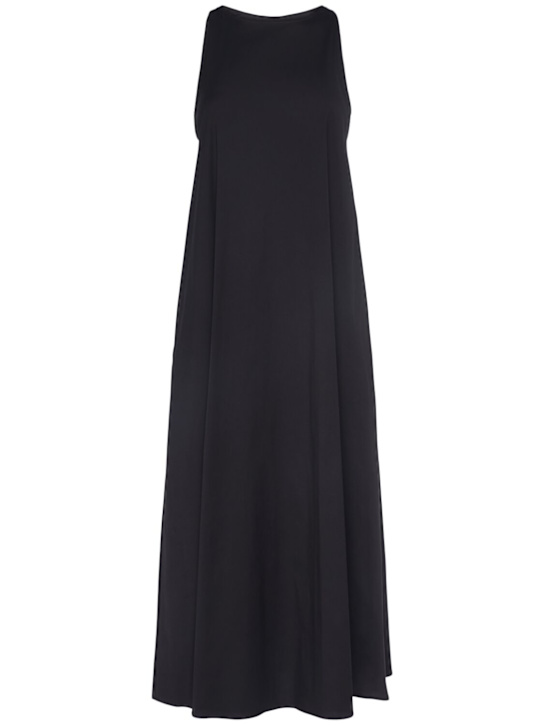 Max Mara: Romea cotton blend poplin midi dress - women_0 | Luisa Via Roma