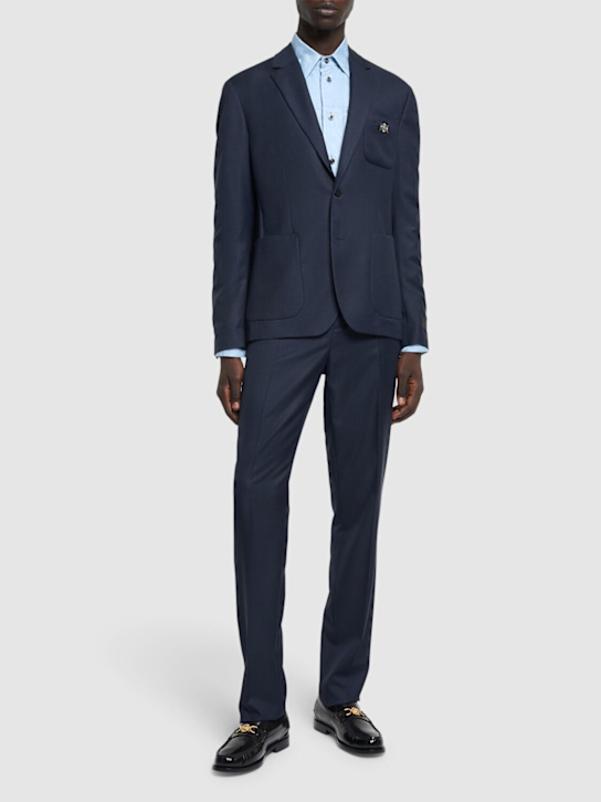 Versace: Light wool formal jacket - men_1 | Luisa Via Roma