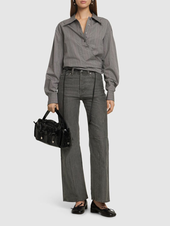 Our Legacy: Nannas cotton wrap shirt - women_1 | Luisa Via Roma