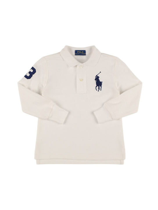 Polo Ralph Lauren: Polo in cotone piqué con logo - kids-boys_0 | Luisa Via Roma