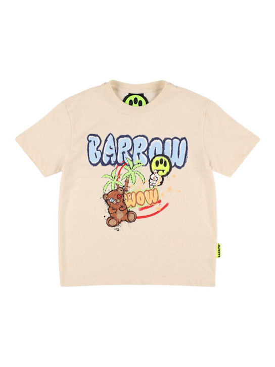 Barrow: T-shirt in jersey di cotone stampato - kids-girls_0 | Luisa Via Roma