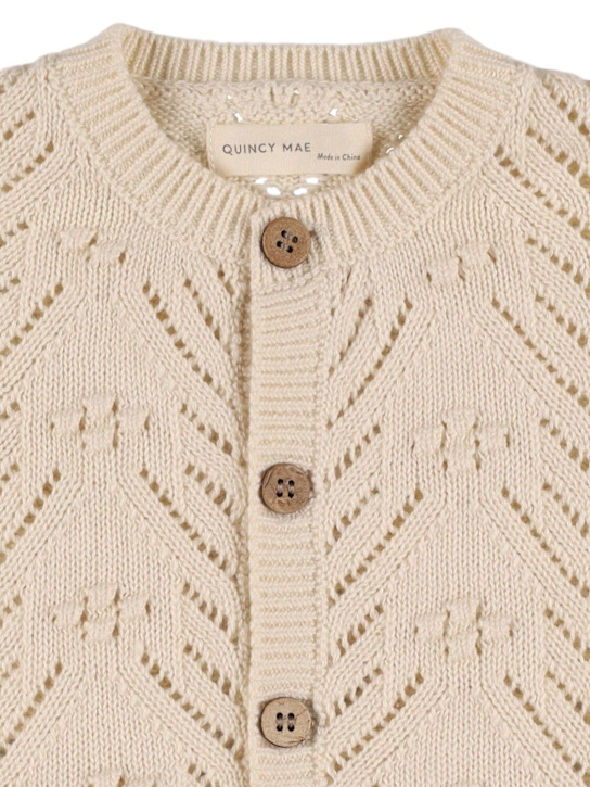 Quincy Mae: コットンニットカーディガン - kids-boys_1 | Luisa Via Roma