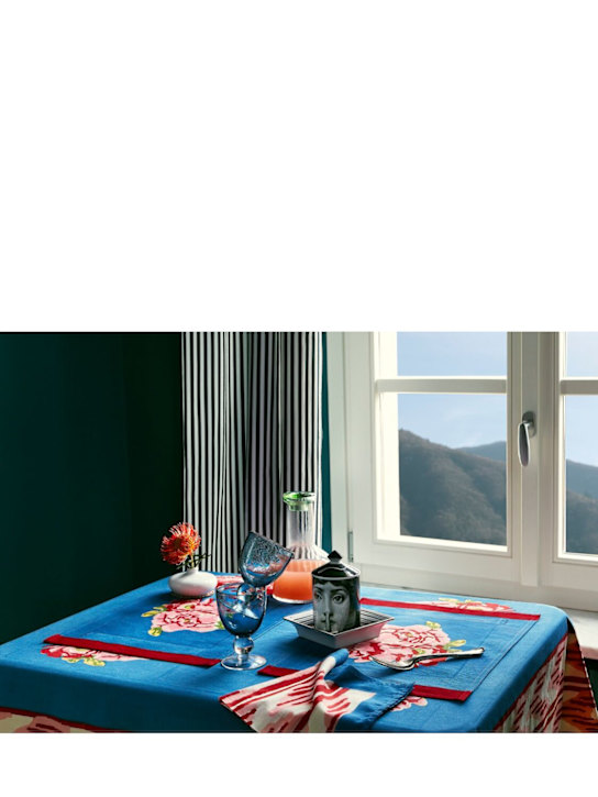 LISA CORTI: Nina Rose Blue set of 2 placemats - ecraft_1 | Luisa Via Roma