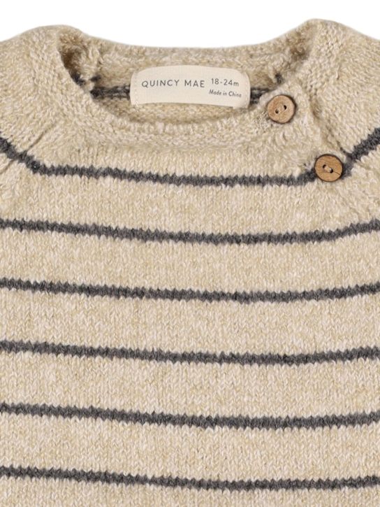 Quincy Mae: コットンブレンドニットセーター - kids-girls_1 | Luisa Via Roma
