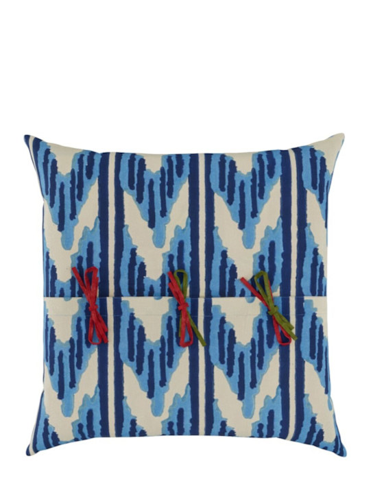 LISA CORTI: Nina Rose Blue cushion - ecraft_1 | Luisa Via Roma