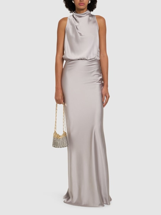 The Andamane: Tabita satin long dress - women_1 | Luisa Via Roma