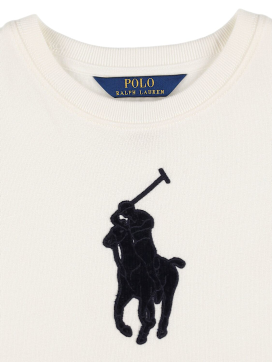 Polo Ralph Lauren: Vestito in jersey di misto cotone con logo - kids-girls_1 | Luisa Via Roma