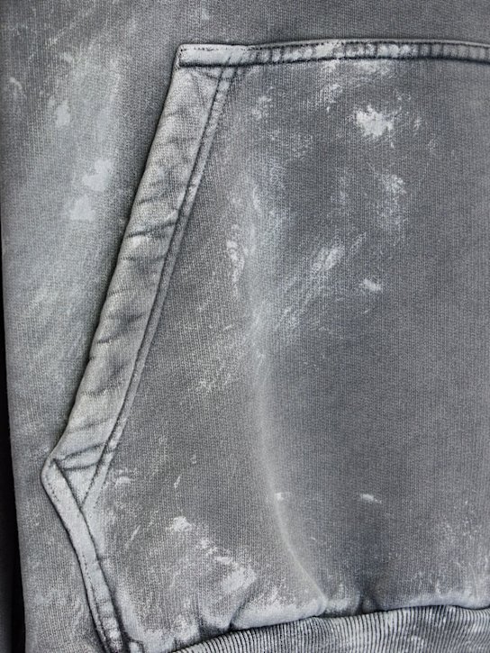 Balenciaga: Vintage washed cotton hoodie - Washed Black - men_5 | Luisa Via Roma