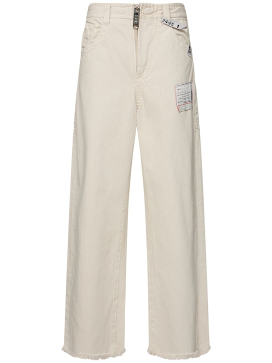 Mihara Yasuhiro: Jeans larghi vita bassa con dettaglio logo - women_0 | Luisa Via Roma
