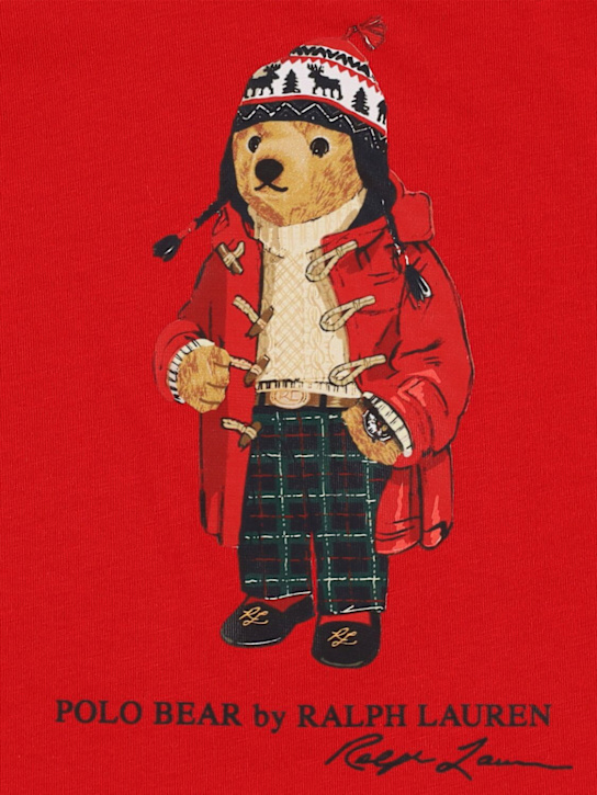 Polo Ralph Lauren: T-shirt in jersey di cotone stampato - kids-girls_1 | Luisa Via Roma