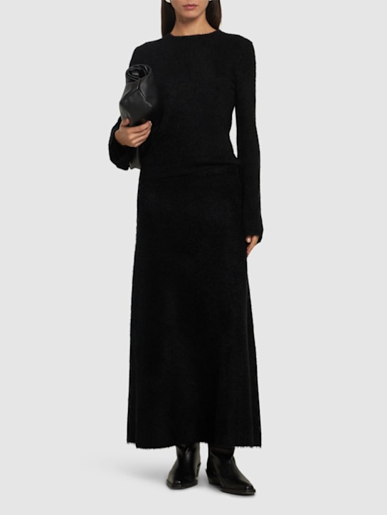 Gabriela Hearst: Eastburne silk & cashmere knit  skirt - Black - women_1 | Luisa Via Roma
