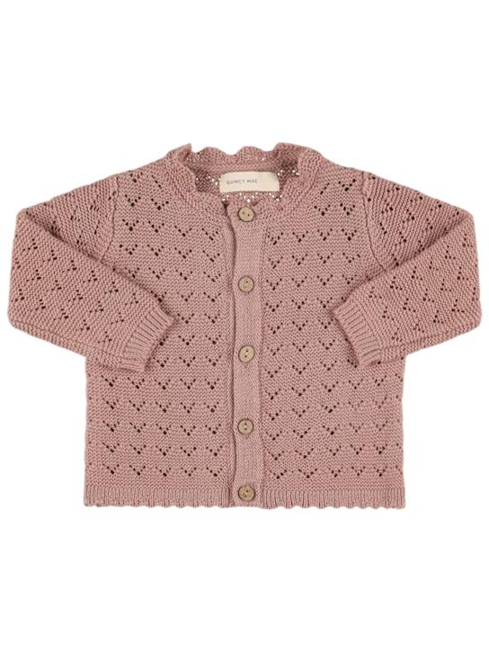 Quincy Mae: 棉质针织开衫 - kids-girls_0 | Luisa Via Roma