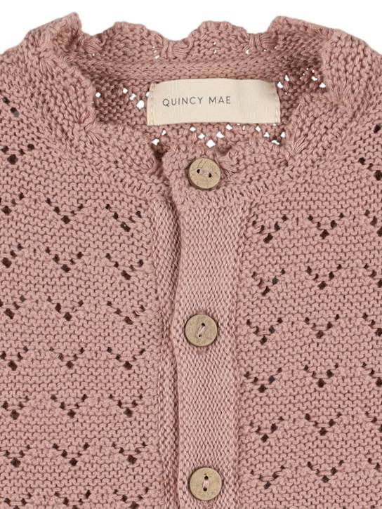 Quincy Mae: 棉质针织开衫 - kids-girls_1 | Luisa Via Roma