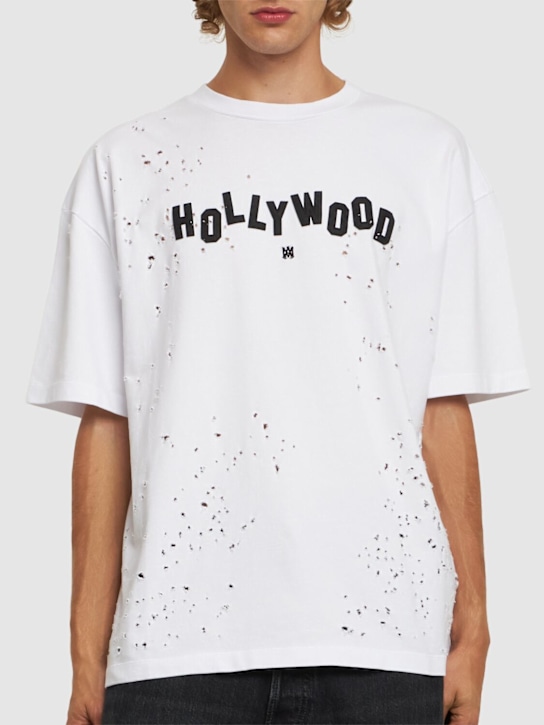 Amiri: Hollywood Shotgun oversize t-shirt - White - men_2 | Luisa Via Roma