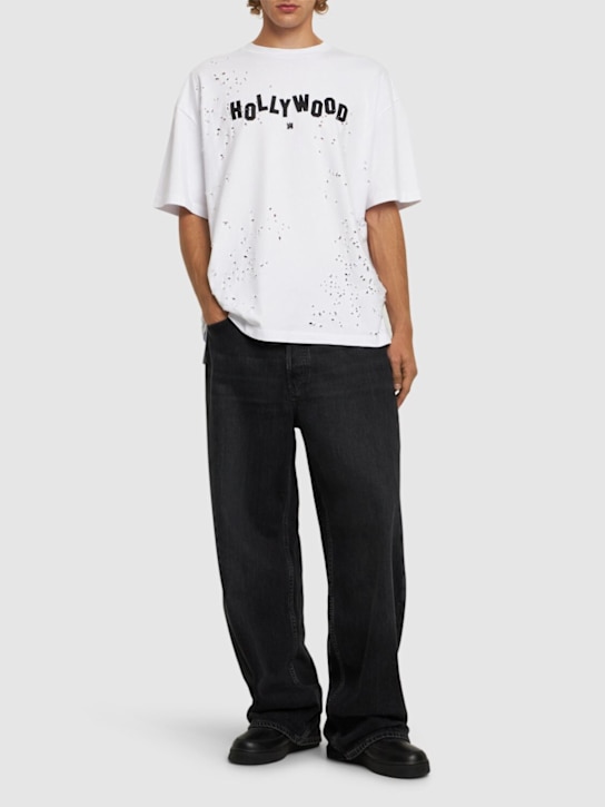 Amiri: Hollywood Shotgun oversize t-shirt - White - men_1 | Luisa Via Roma
