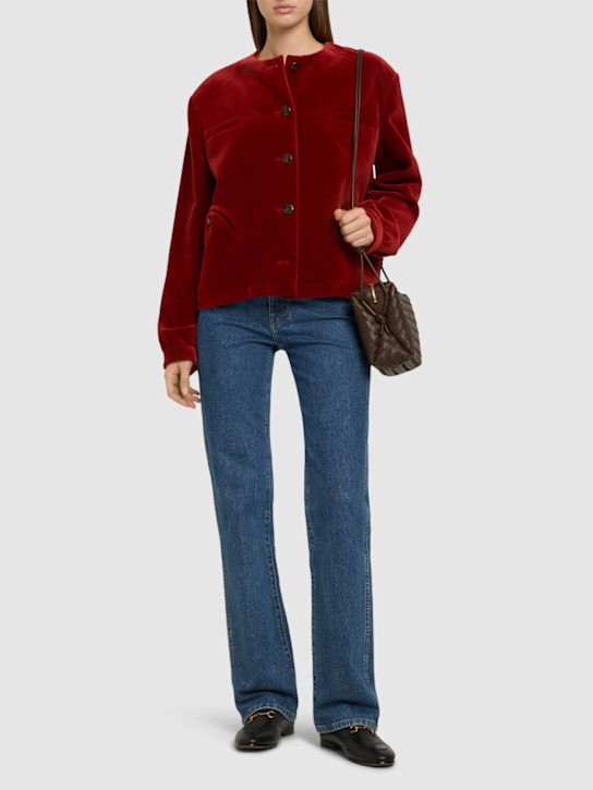 Blazé Milano: Jealousy Gliss velvet bolero jacket - women_1 | Luisa Via Roma