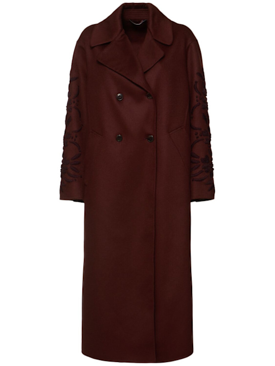 Ermanno Scervino: Double-breast wool long coat - women_0 | Luisa Via Roma