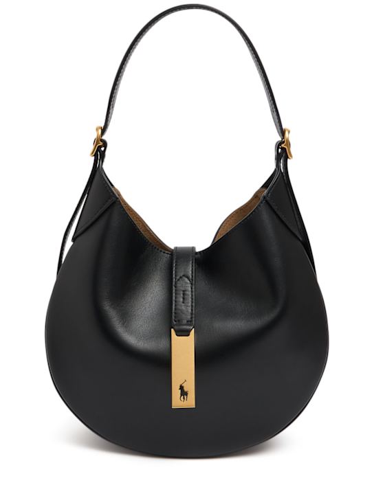 Polo Ralph Lauren: Small Id leather shoulder bag - women_0 | Luisa Via Roma