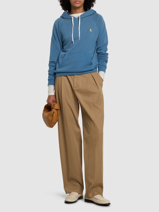 Polo Ralph Lauren: Logo unbrushed hoodie - women_1 | Luisa Via Roma