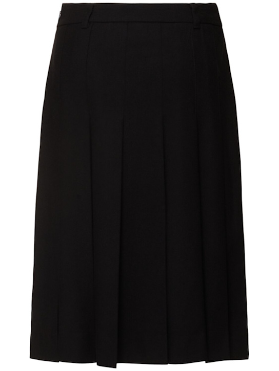 Dunst: Pleated flannel midi skirt - women_0 | Luisa Via Roma
