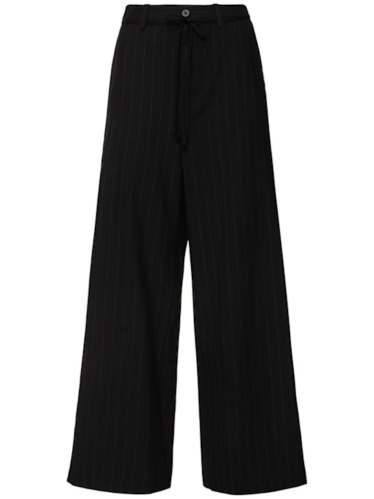 Mihara Yasuhiro: High rise wool straight pants - women_0 | Luisa Via Roma