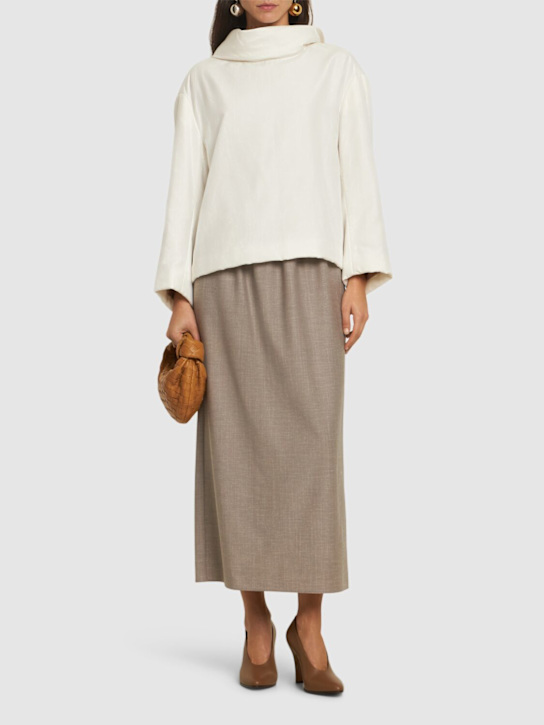 Carven: Light flannel midi skirt - women_1 | Luisa Via Roma