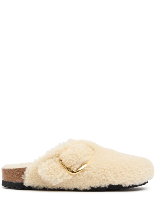 BIRKENSTOCK: Mules en shearling avec boucle Boston - women_0 | Luisa Via Roma