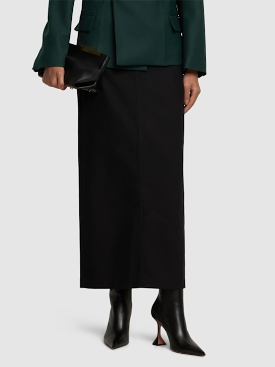 Amina Muaddi: 95mm Giorgia leather ankle boots - women_1 | Luisa Via Roma