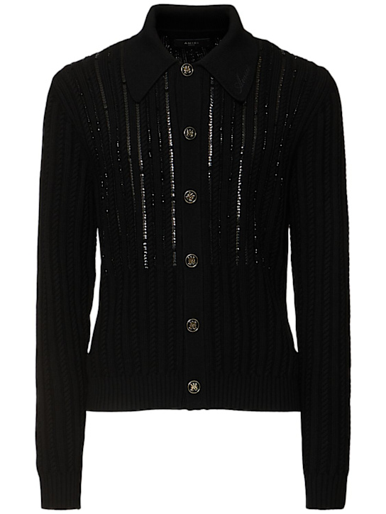 Amiri: Long sleeve polo - men_0 | Luisa Via Roma