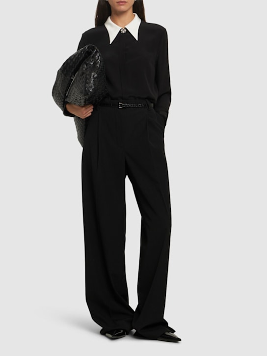 Versace: Silk crepe de chine shirt - women_1 | Luisa Via Roma