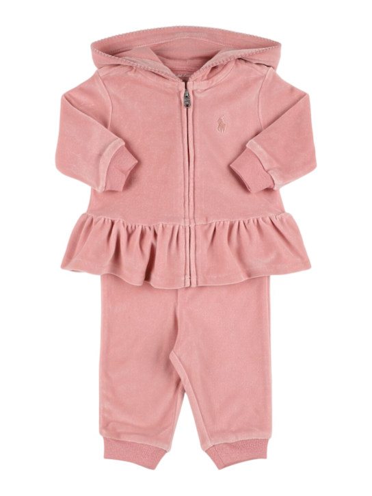 Polo Ralph Lauren: Felpa con cappuccio e pantaloni in misto cotone - kids-girls_0 | Luisa Via Roma