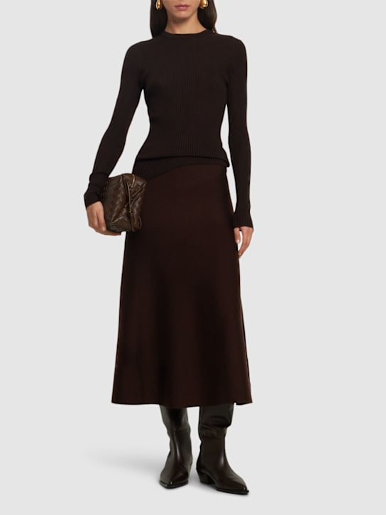 Gabriela Hearst: Browning ribbed cashmere & silk sweater - women_1 | Luisa Via Roma