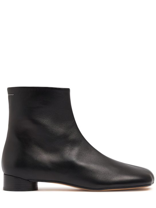 MM6 Maison Margiela: 35mm leather boots - men_0 | Luisa Via Roma