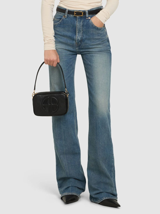 ANINE BING: Lili pebbled leather shoulder bag - women_1 | Luisa Via Roma