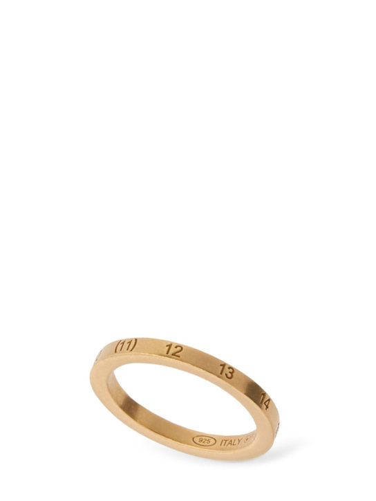 Maison Margiela: Number logo thin silver ring - Gold - women_0 | Luisa Via Roma