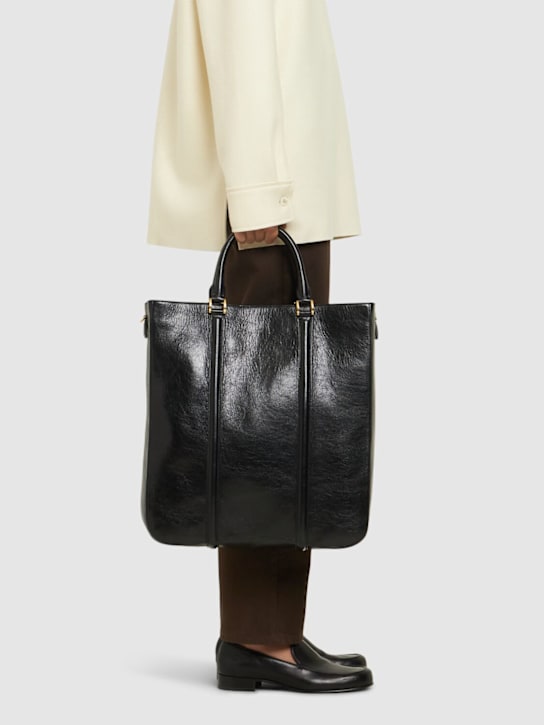 AMI Paris: N/S Paris Paris shiny leather tote bag - women_1 | Luisa Via Roma
