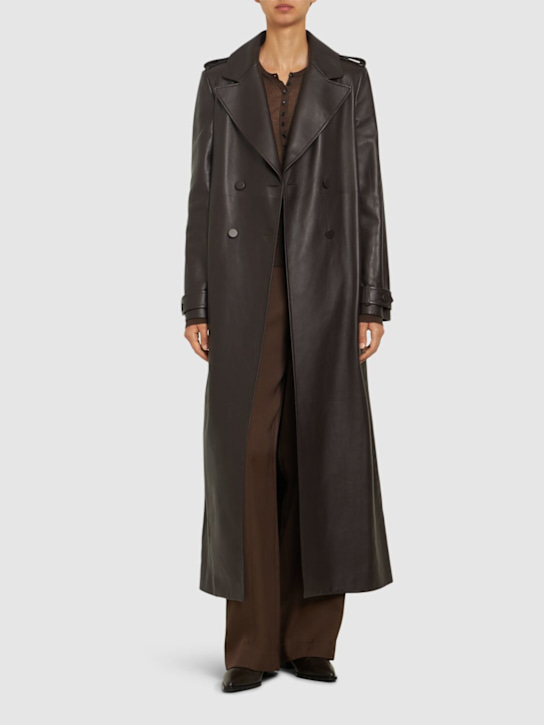 Gabriela Hearst: Houstt leather long coat - women_1 | Luisa Via Roma