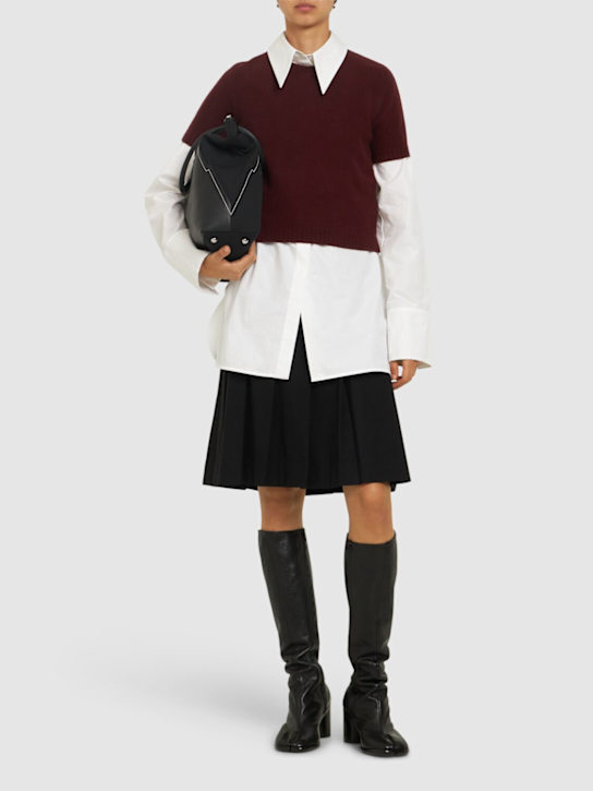 Maison Margiela: Washed wool knit top - women_1 | Luisa Via Roma