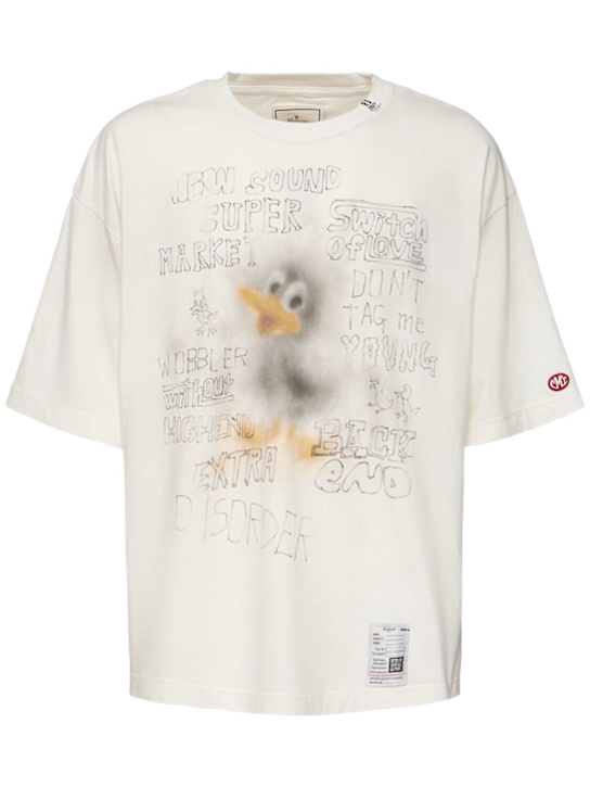 Mihara Yasuhiro: Distressed cotton jersey t-shirt - men_0 | Luisa Via Roma