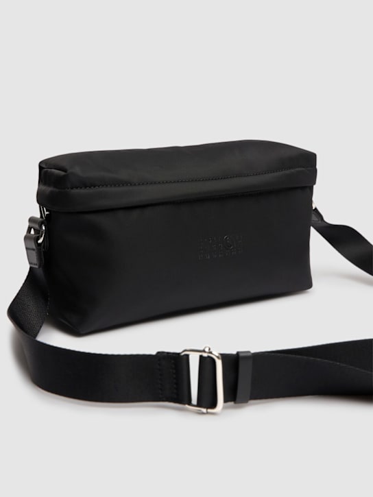 MM6 Maison Margiela: Logo nylon crossbody bag - men_1 | Luisa Via Roma