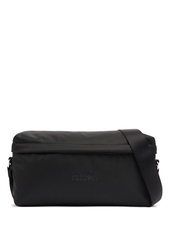 MM6 Maison Margiela: Logo nylon crossbody bag - men_0 | Luisa Via Roma