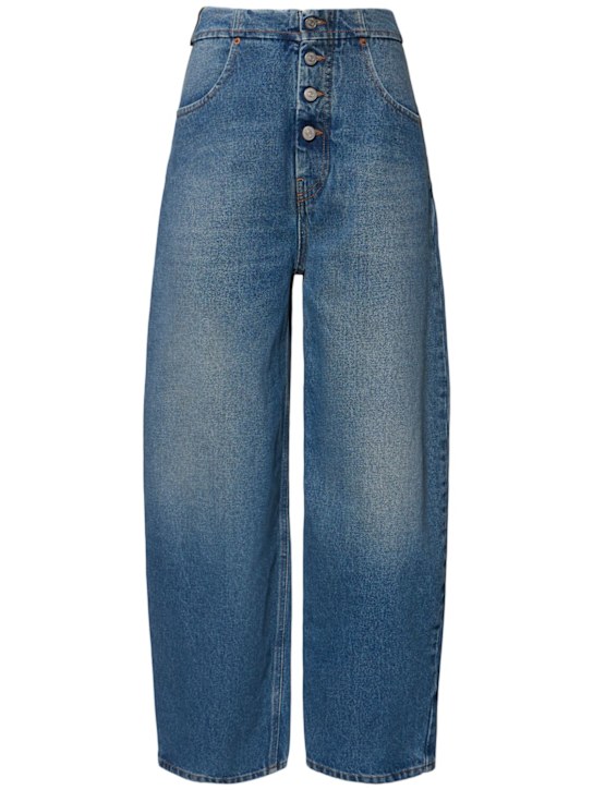 MM6 Maison Margiela: Rihanna high rise cotton denim jeans - women_0 | Luisa Via Roma