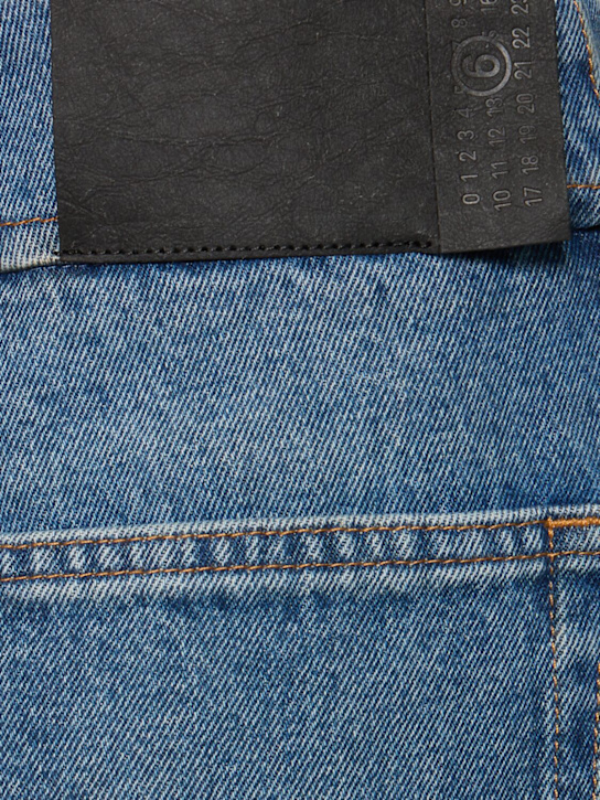 MM6 Maison Margiela: Rihanna high rise cotton denim jeans - women_1 | Luisa Via Roma