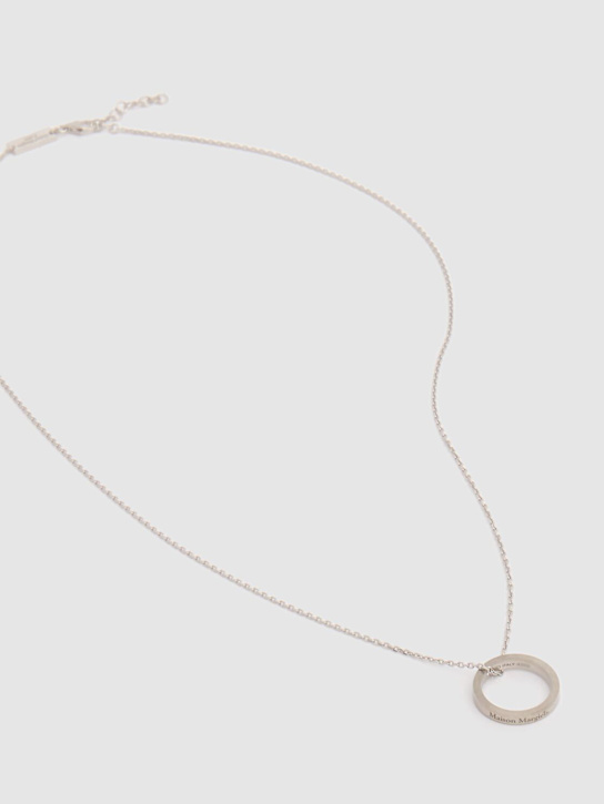 Maison Margiela: Logo engraved ring charm necklace - women_1 | Luisa Via Roma