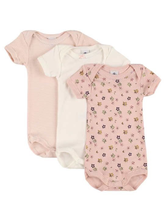 Petit Bateau: Set di 3 body in cotone stampato - kids-girls_0 | Luisa Via Roma