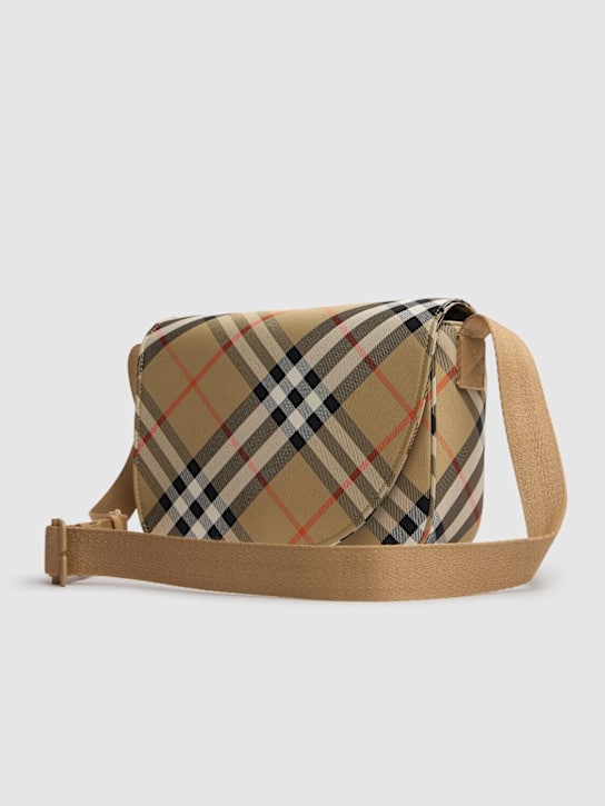 Burberry: Borsa a spalla in nylon check - kids-girls_1 | Luisa Via Roma