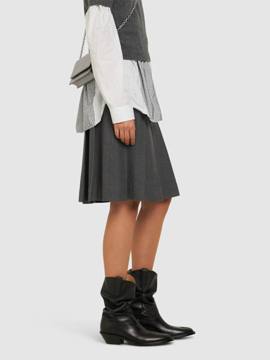 Maison Margiela: 55mm Tabi leather western ankle boots - women_1 | Luisa Via Roma