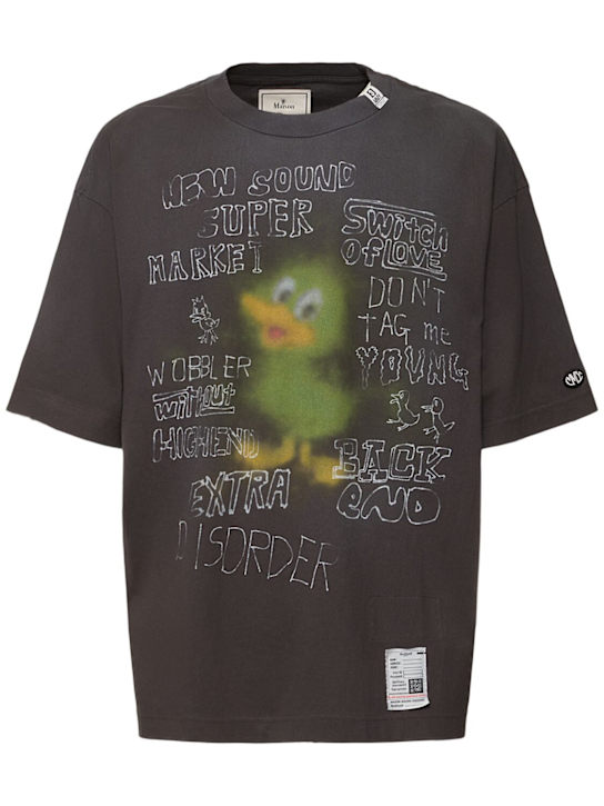 Mihara Yasuhiro: Distressed cotton jersey t-shirt - men_0 | Luisa Via Roma