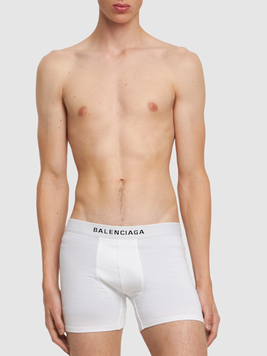 Balenciaga: Boxer - Bianco/Nero - men_1 | Luisa Via Roma